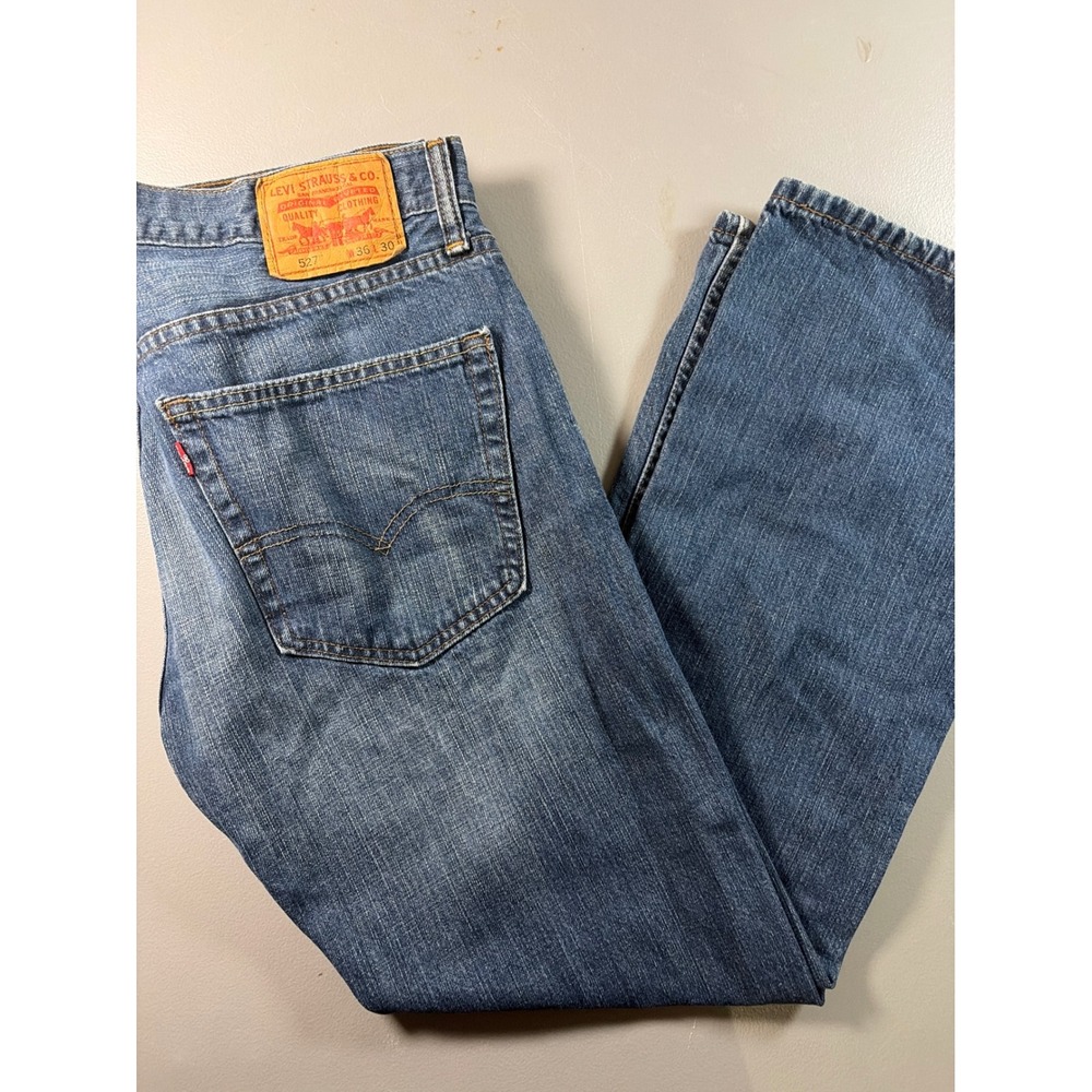 Levi's 527 Bootcut Jeans Mens 36x30 Blue Medium Wash 100% Cotton Denim Slim Fit